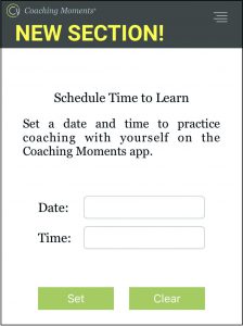 Coaching moments app