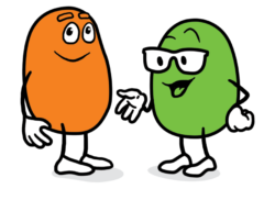 bean characters embracing coaching-based leadership